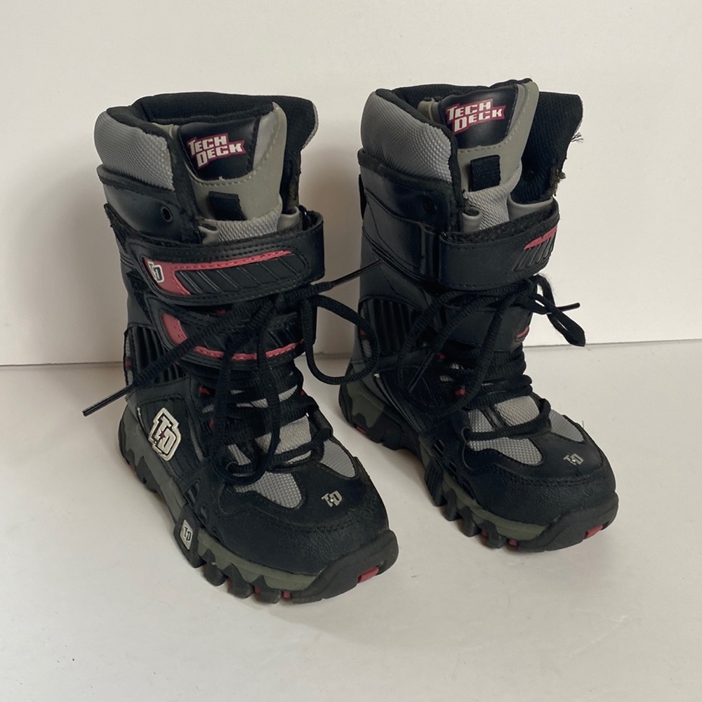 Youth Unisex Tech Deck Black Snow Boots Size 11 Winter Wear